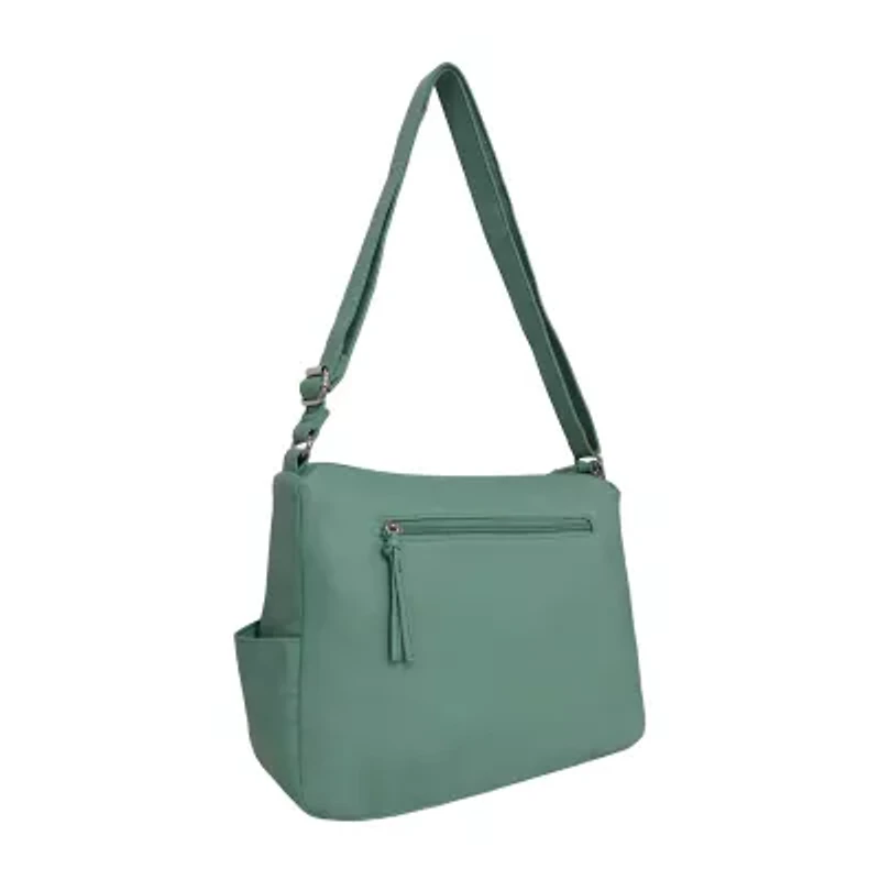 Bueno of California Double Zip Medium Crossbody Bag