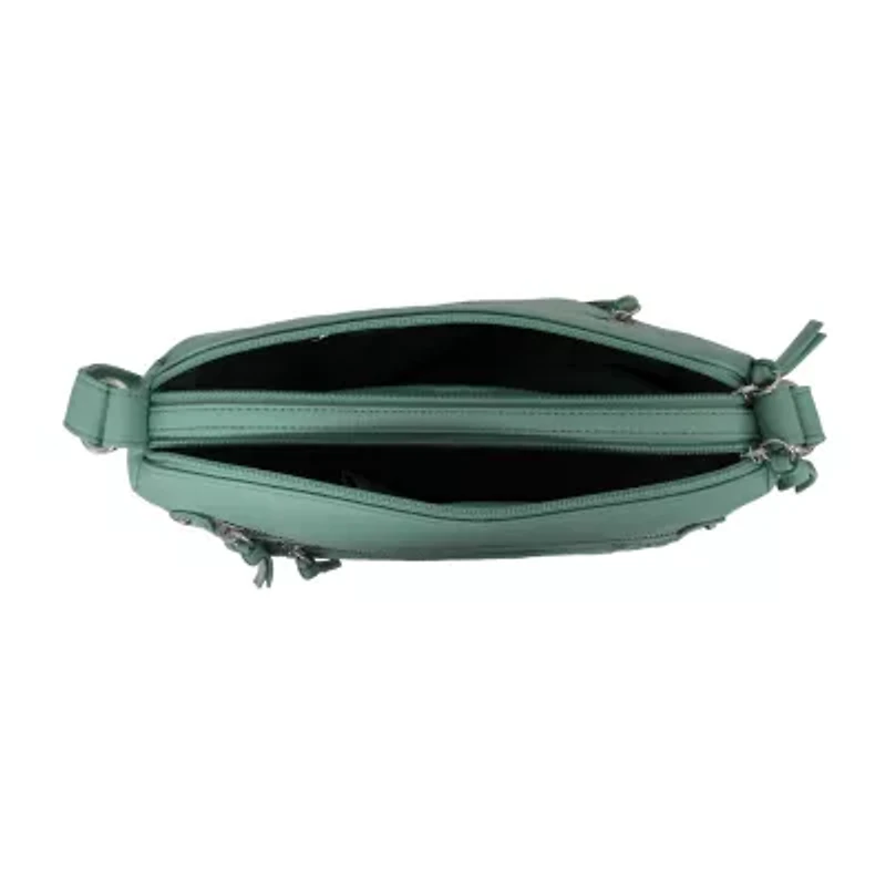 Bueno of California Double Zip Medium Crossbody Bag