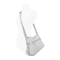 Bueno of California Pebble Washed Zip Front Crossbody Crossbody Bag