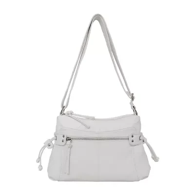 Bueno of California Pebble Washed Zip Front Crossbody Crossbody Bag