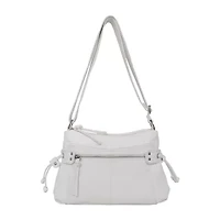 Bueno of California Pebble Washed Zip Front Crossbody Crossbody Bag