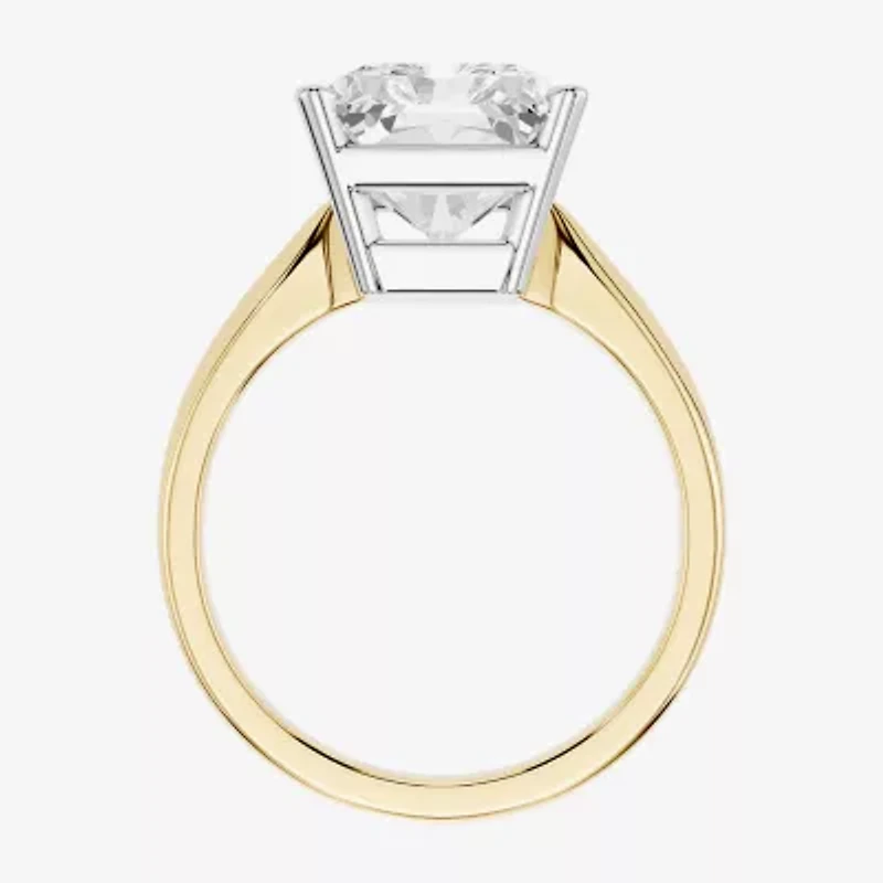 (F / Vs2) Womens 8 Ct.T.W. Lab Grown White Diamond 14K Gold Rectangular Solitaire Engagement Ring