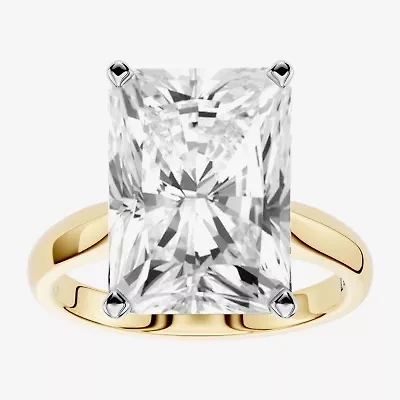 (F / Vs2) Womens 8 Ct.T.W. Lab Grown White Diamond 14K Gold Rectangular Solitaire Engagement Ring