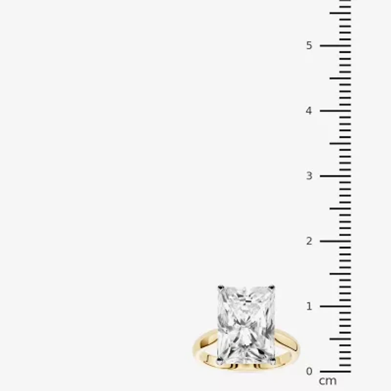 (F / Vs2) Womens 8 Ct.T.W. Lab Grown White Diamond 14K Gold Rectangular Solitaire Engagement Ring