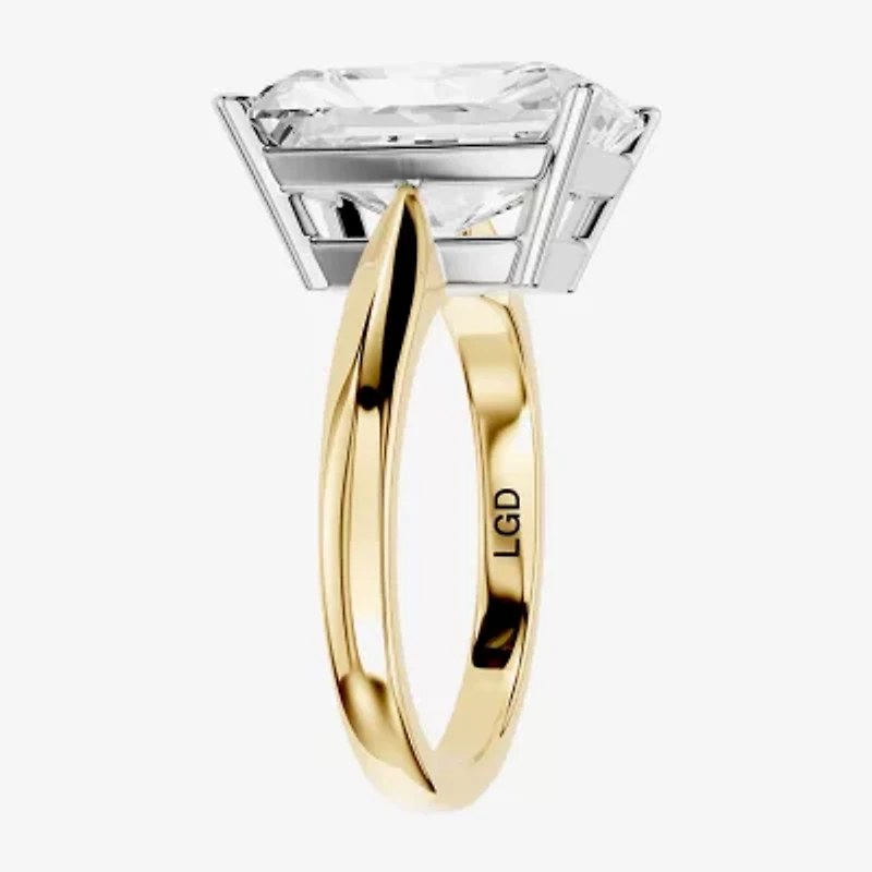 (F / Vs2) Womens 8 Ct.T.W. Lab Grown White Diamond 14K Gold Rectangular Solitaire Engagement Ring