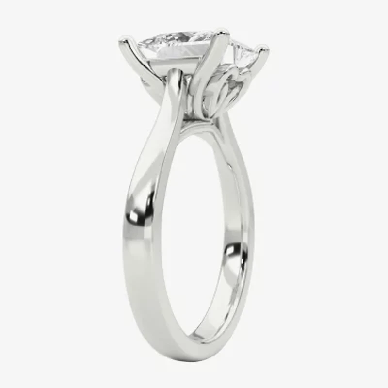 Grown Gorgeous (F / Vs2) Womens /4 CT. T.W. Lab White Diamond Platinum Solitaire Engagement Ring