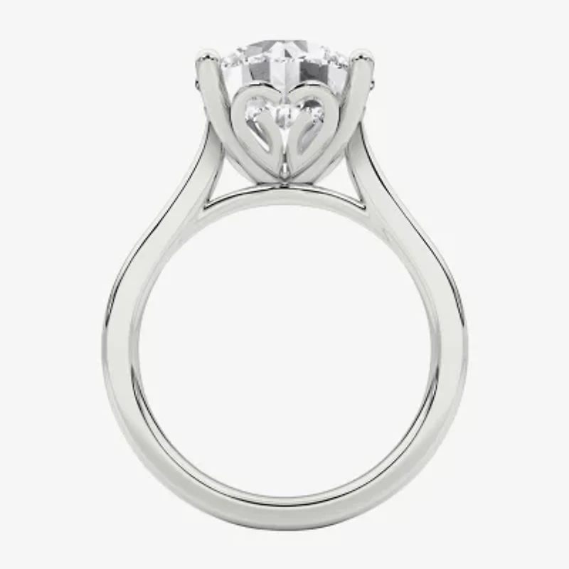 Grown Gorgeous (F / Vs2) Womens / CT. T.W. Lab White Diamond Platinum Round Solitaire Engagement Ring