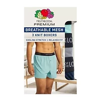 Fruit of the Loom Breathable Mens 3 Pack Boxers Pi3bp540