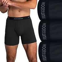 Fruit of the Loom Breathable Mens 3 Pack Boxers Pi3bp540