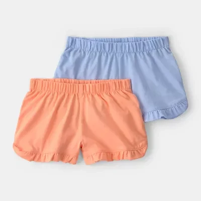 Carter's Baby Girls Mid Rise 2-pc. Pull-On Short