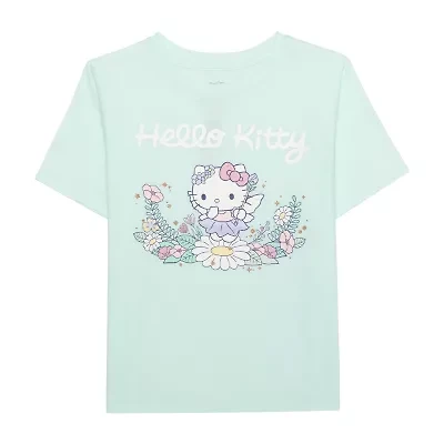 Little & Big Kid Girls Crew Neck Short Sleeve Regular Fit Hello Kitty Graphic T-Shirt