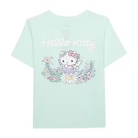 Little & Big Kid Girls Crew Neck Short Sleeve Regular Fit Hello Kitty Graphic T-Shirt