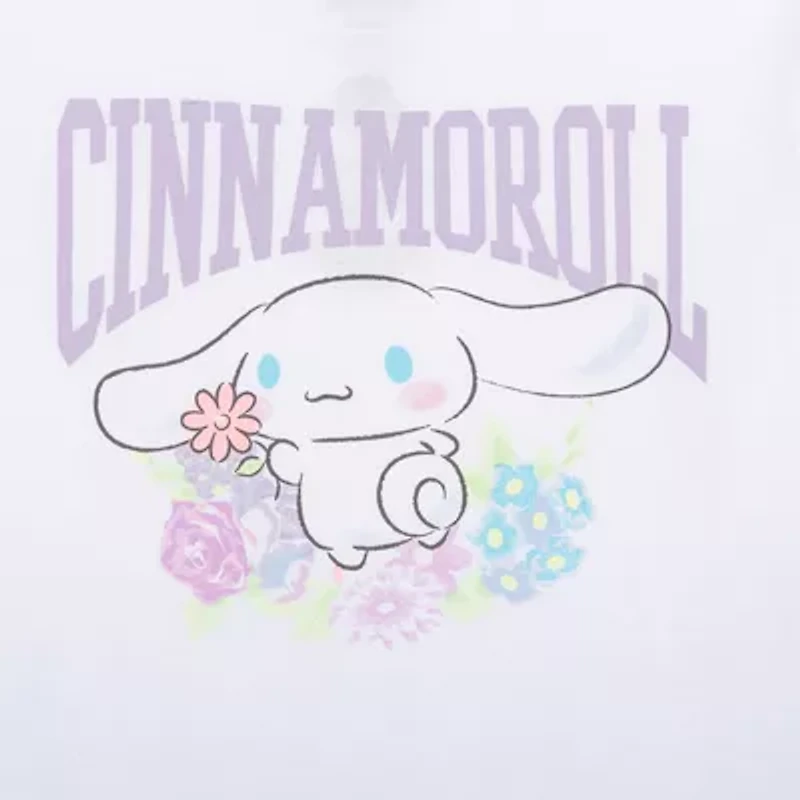 Little & Big Kid Girls Crew Neck Short Sleeve Regular Fit Cinnamoroll Graphic T-Shirt