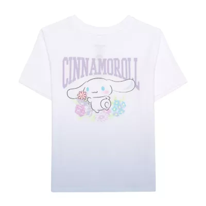 Little & Big Kid Girls Crew Neck Short Sleeve Regular Fit Cinnamoroll Graphic T-Shirt