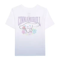 Little & Big Kid Girls Crew Neck Short Sleeve Regular Fit Cinnamoroll Graphic T-Shirt