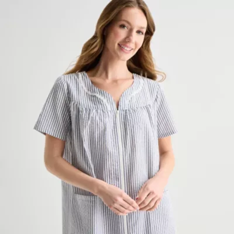 Adonna Womens Short Sleeve Mid Length Robe