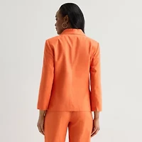 Black Label by Evan-Picone Linen Womens Classic Fit Suit Jacket