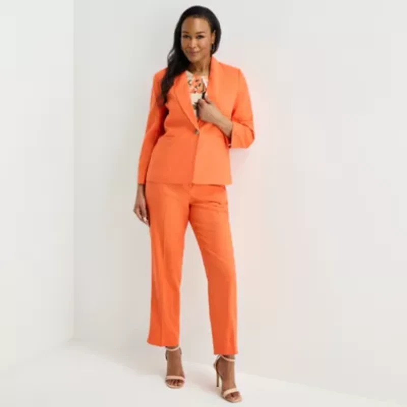 Black Label by Evan-Picone Linen Womens Classic Fit Suit Jacket