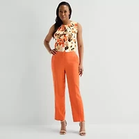 Black Label by Evan-Picone Linen Womens Classic Fit Straight Suit Pant