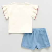 Disney Collection Little & Big Kid Girls Minnie Mouse Skort Set