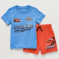 Disney Collection Little & Big Kid Boys Cars 2-pc. Short Set