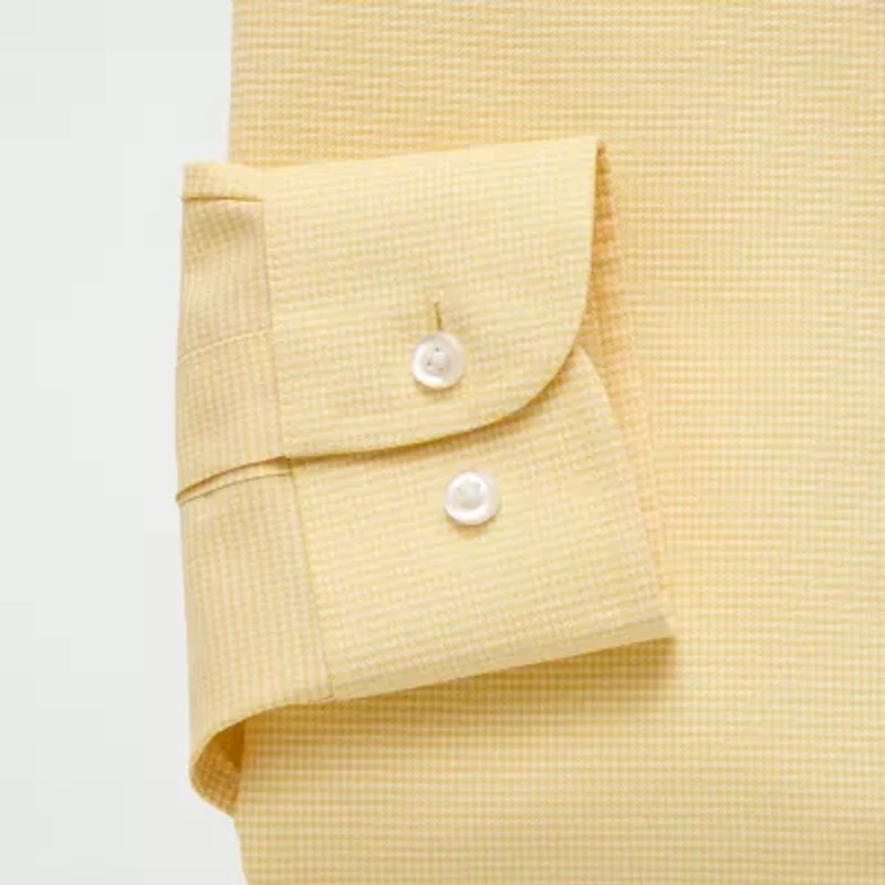 Stafford Coolmax All Season Ecomade Oxford Mens Slim Fit Stretch Fabric Wrinkle Free Long Sleeve Dress Shirt