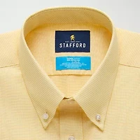 Stafford Coolmax All Season Ecomade Oxford Mens Slim Fit Stretch Fabric Wrinkle Free Long Sleeve Dress Shirt