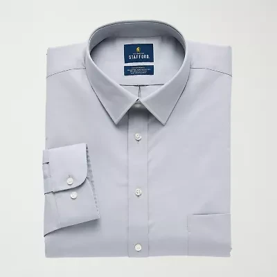Stafford Big And Tall Advanced Performance Sweat Repel Mens Long Sleeve Dress Shirt