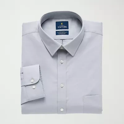 Stafford Big And Tall Advanced Performance Sweat Repel Mens Long Sleeve Dress Shirt