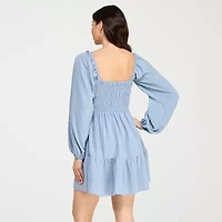 City Triangle Womens Juniors Fit + Flare Dress