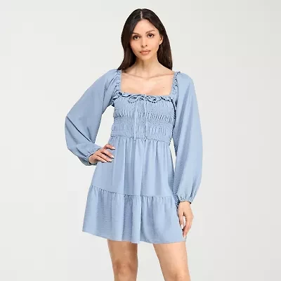 City Triangle Womens Juniors Fit + Flare Dress