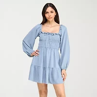 City Triangle Womens Juniors Fit + Flare Dress