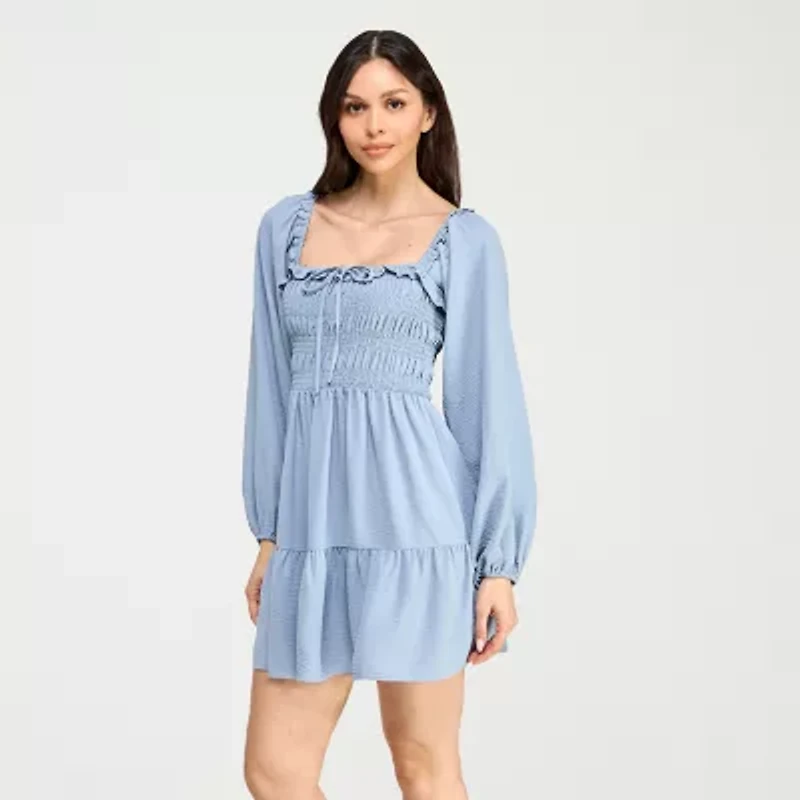 City Triangle Womens Juniors Fit + Flare Dress