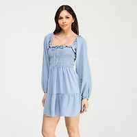 City Triangle Womens Juniors Fit + Flare Dress