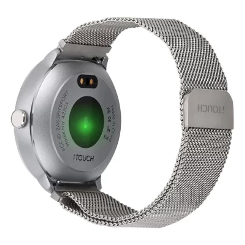 Itouch Sport 3 Womens Multi-Function Silver Tone Smart Watch 42203s-51-004