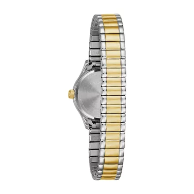 Caravelle Designed By Bulova Womens Two Tone Stainless Steel Expansion Watch 45l185