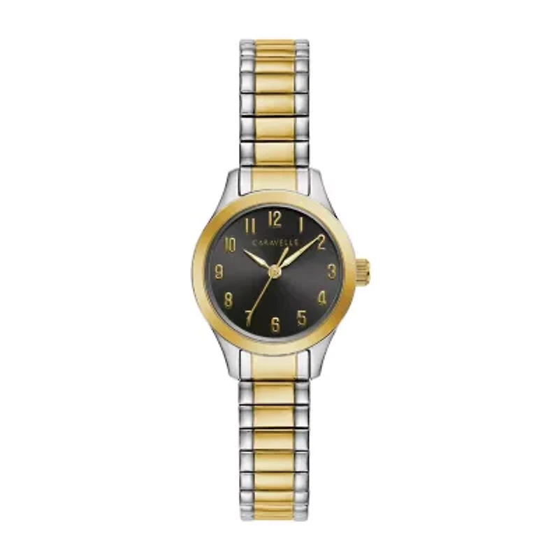 Caravelle Designed By Bulova Womens Two Tone Stainless Steel Expansion Watch 45l185