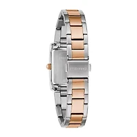 Caravelle Designed By Bulova Womens Two Tone Stainless Steel Bracelet Watch 45l187