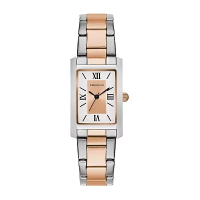 Caravelle Designed By Bulova Womens Two Tone Stainless Steel Bracelet Watch 45l187