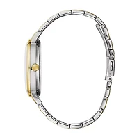 Caravelle Designed By Bulova Mens Two Tone Stainless Steel Bracelet Watch 45a149