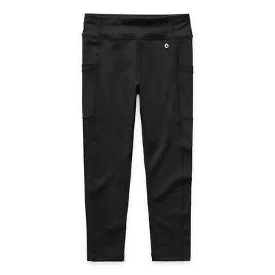 Xersion Active Little & Big Kid Girls Quick Dry High Rise 7/8 Ankle Legging