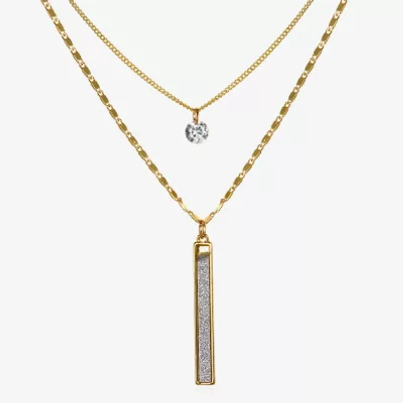 Bijoux Bar Delicates Gold Tone Womens 30 Inch Strand Necklace