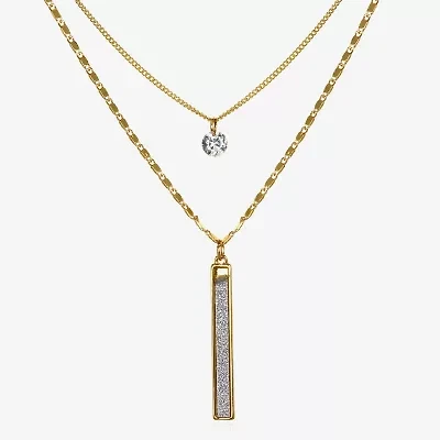 Bijoux Bar Delicates Gold Tone Womens 30 Inch Strand Necklace