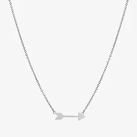 Silver Treasures Womens Sterling Silver Arrow 16 Inch Pendant Necklace