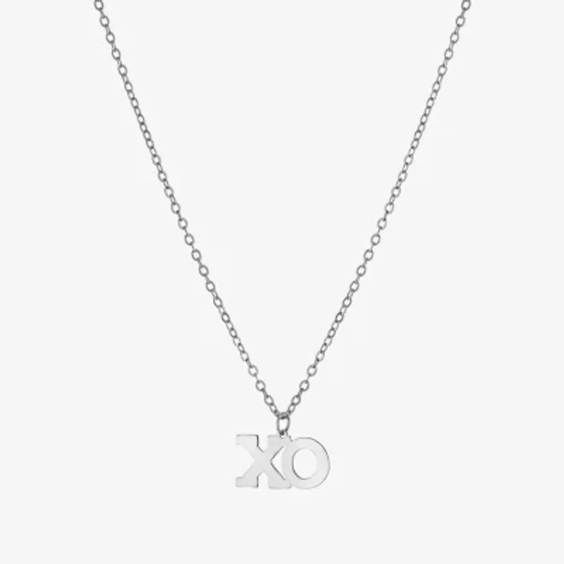 Silver Treasures Xo Womens Sterling Silver 16 Inch Pendant Necklace