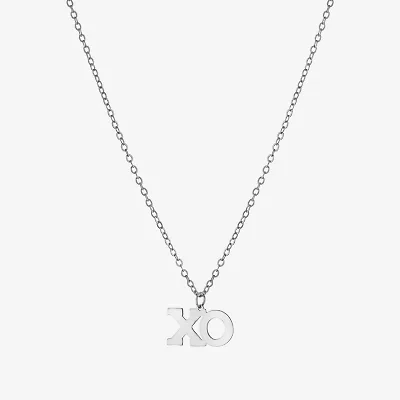 Silver Treasures Xo Womens Sterling Silver 16 Inch Pendant Necklace
