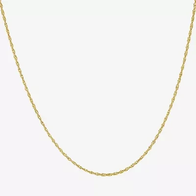 Silver Treasures Made In Italy Womens 14K Gold Over Silver 18 Inch Rope Chain Necklace