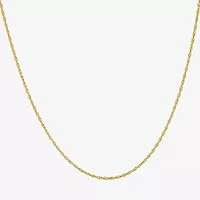 Silver Treasures Made In Italy Womens 14K Gold Over Silver 18 Inch Rope Chain Necklace