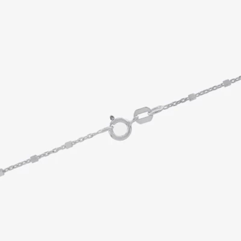 Silver Treasures Made In Italy Womens Sterling Silver 18 Inch Cable Chain Necklace