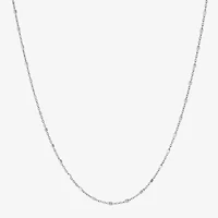 Silver Treasures Made In Italy Womens Sterling Silver 18 Inch Cable Chain Necklace
